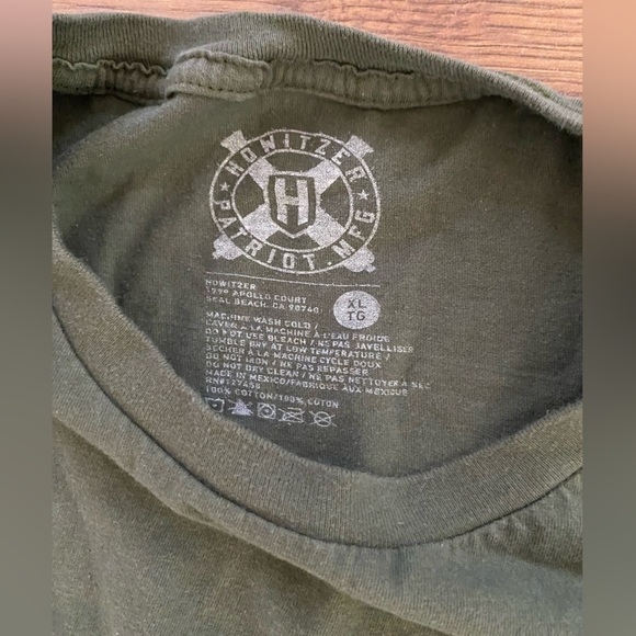 2 Pack XL T-Shirts Howitzer Patriot Olive Green Graphic AND Black Lion Freedom T - Picture 3 of 8